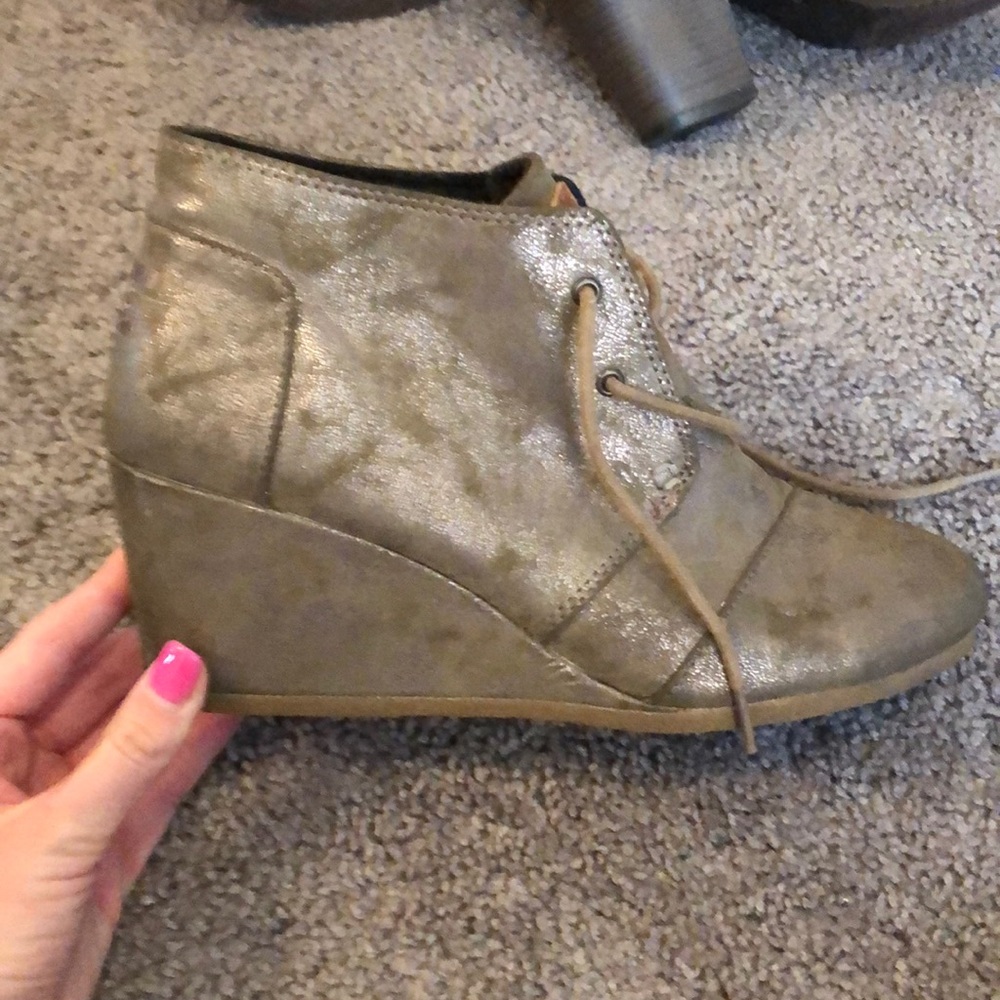 Shimmer ankle booties